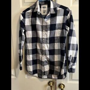 Old Navy men’s shirt xs black and white check long sleeve button up